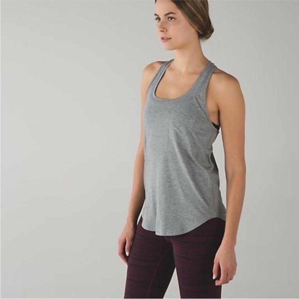 Lululemon Yogi III Tank size 6 heather gray